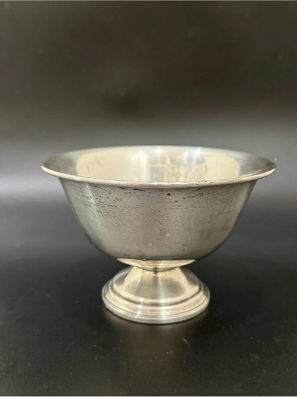 Vintage EL-SIL-CO Sterling Silver Cement filled Base Reinforced Rod Footed Bowl